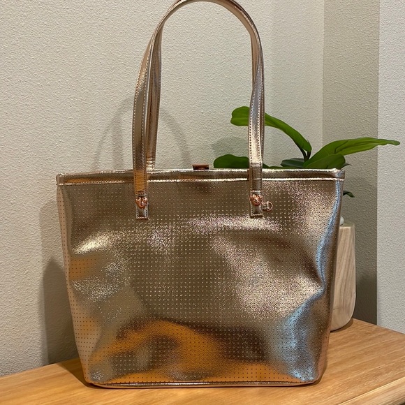 Disney Parks Mickey Mouse Icon Tote Bag Rose Gold - Picture 4 of 13